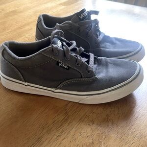 Vans Off The Wall Gray Canvas Shoes Youth 6